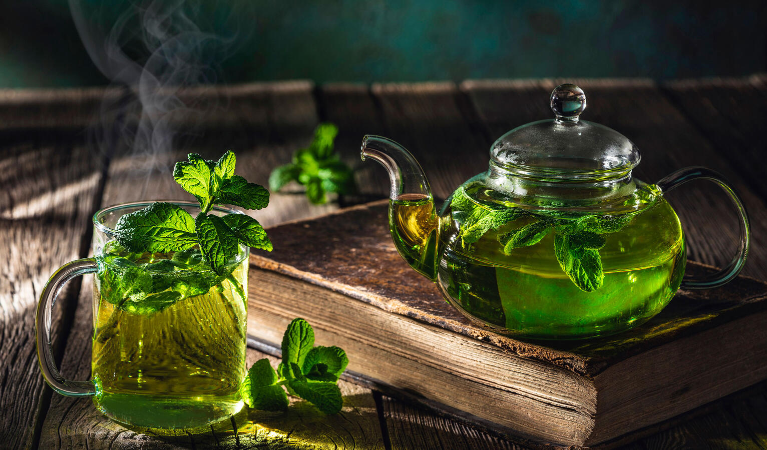 TE VERDE MORUNO con hierbabuena TE VERDE MORUNO con hierbabuena