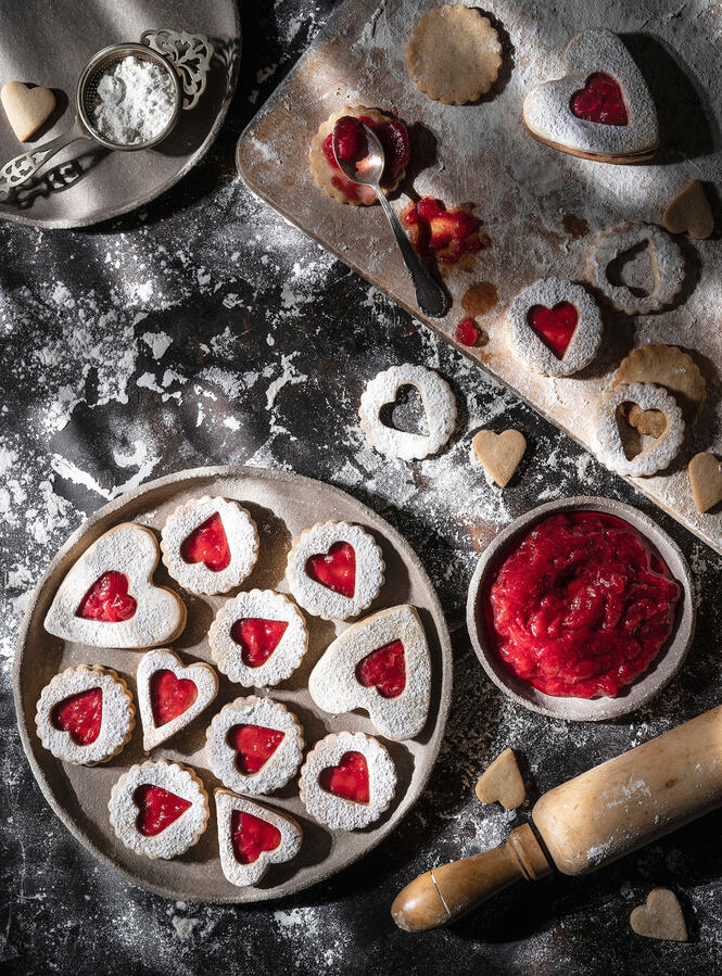 GALLETAS LINZER corazón GALLETAS LINZER corazon
